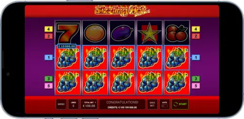 Sizzling Hot Gewinn Kombination